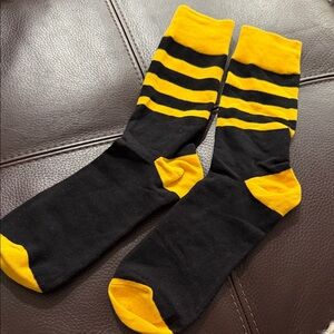 Black and Yellow Striped Socks